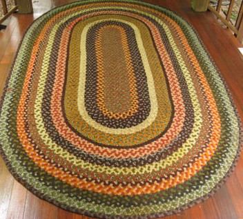 vintage braided rug